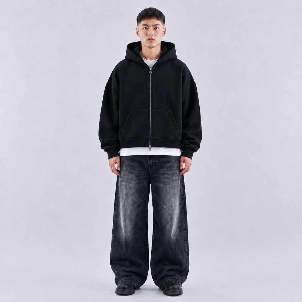 Ankoku - Higuruma Boxy Zip Hoodie