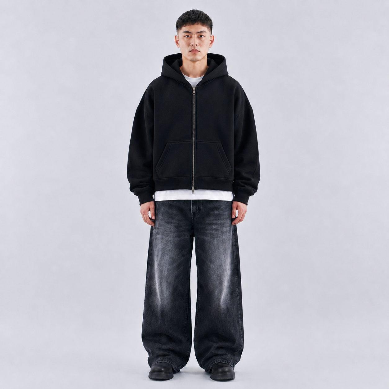 Ankoku - Higuruma Boxy Zip Hoodie