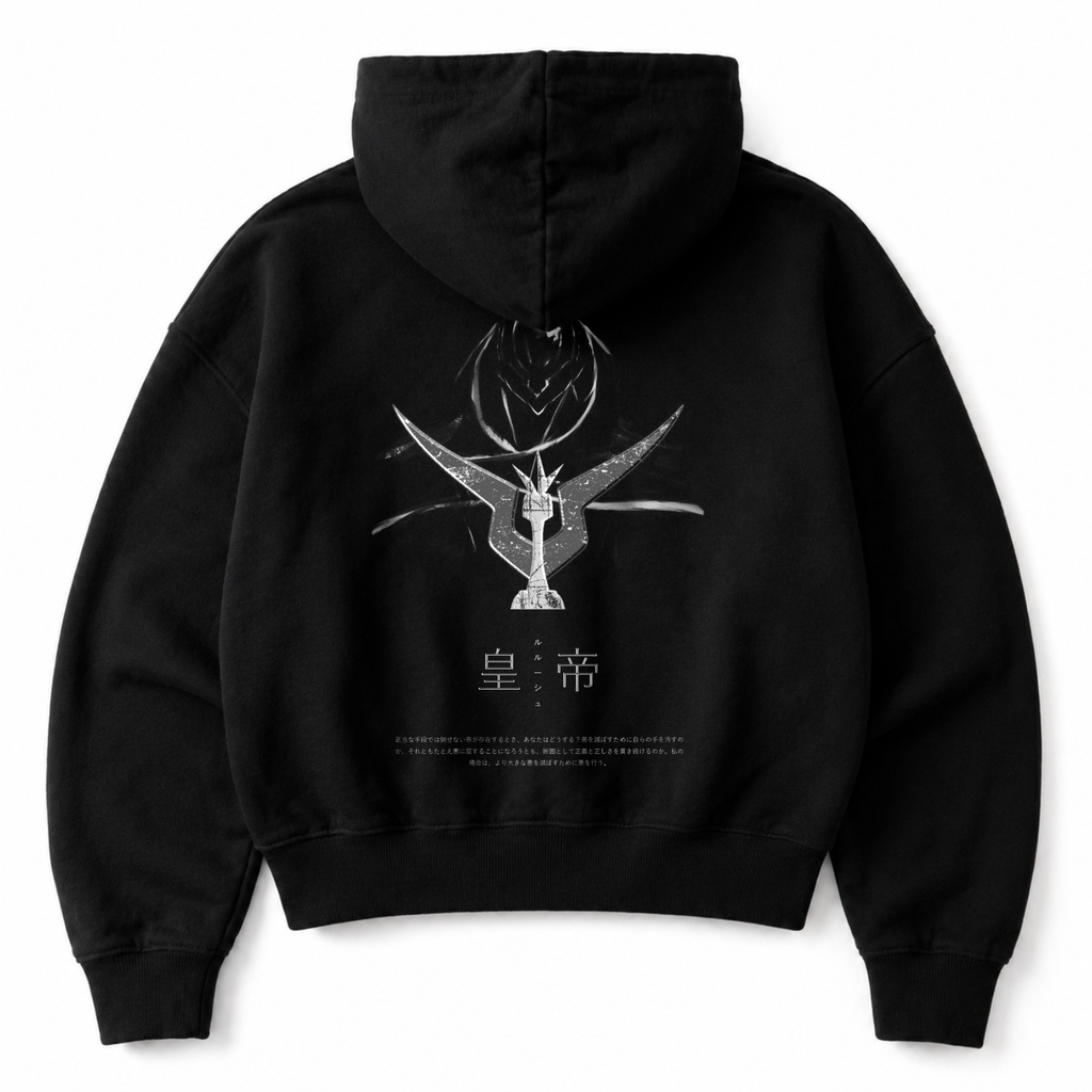 Ankoku - Emporer Lelouch Boxy Zip Hoodie