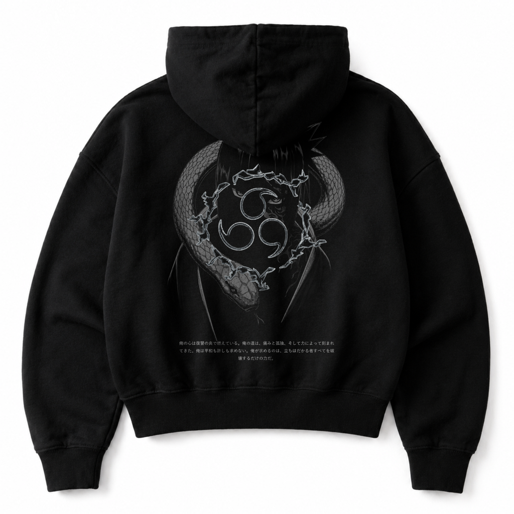 Ankoku - Sasuke Boxy Zip Hoodie